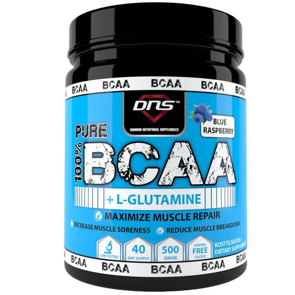 Hovedbilde BCAA + L-Glutamin 500 gram Blue Raspberry